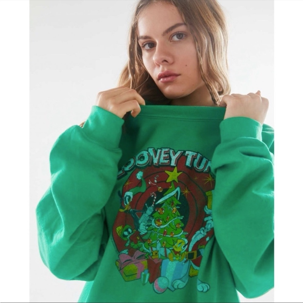 Junk Food Looney Tunes Christmas 
Tree Sweatshirt